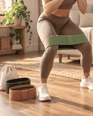 Resistance band exercise photo motion loop