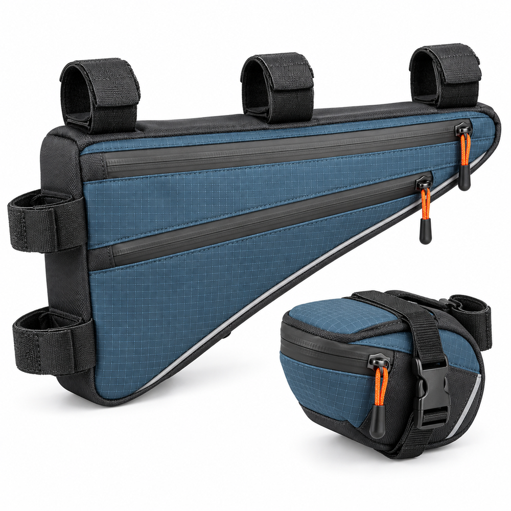 Mineral Blue Cycling Frame Bag Set